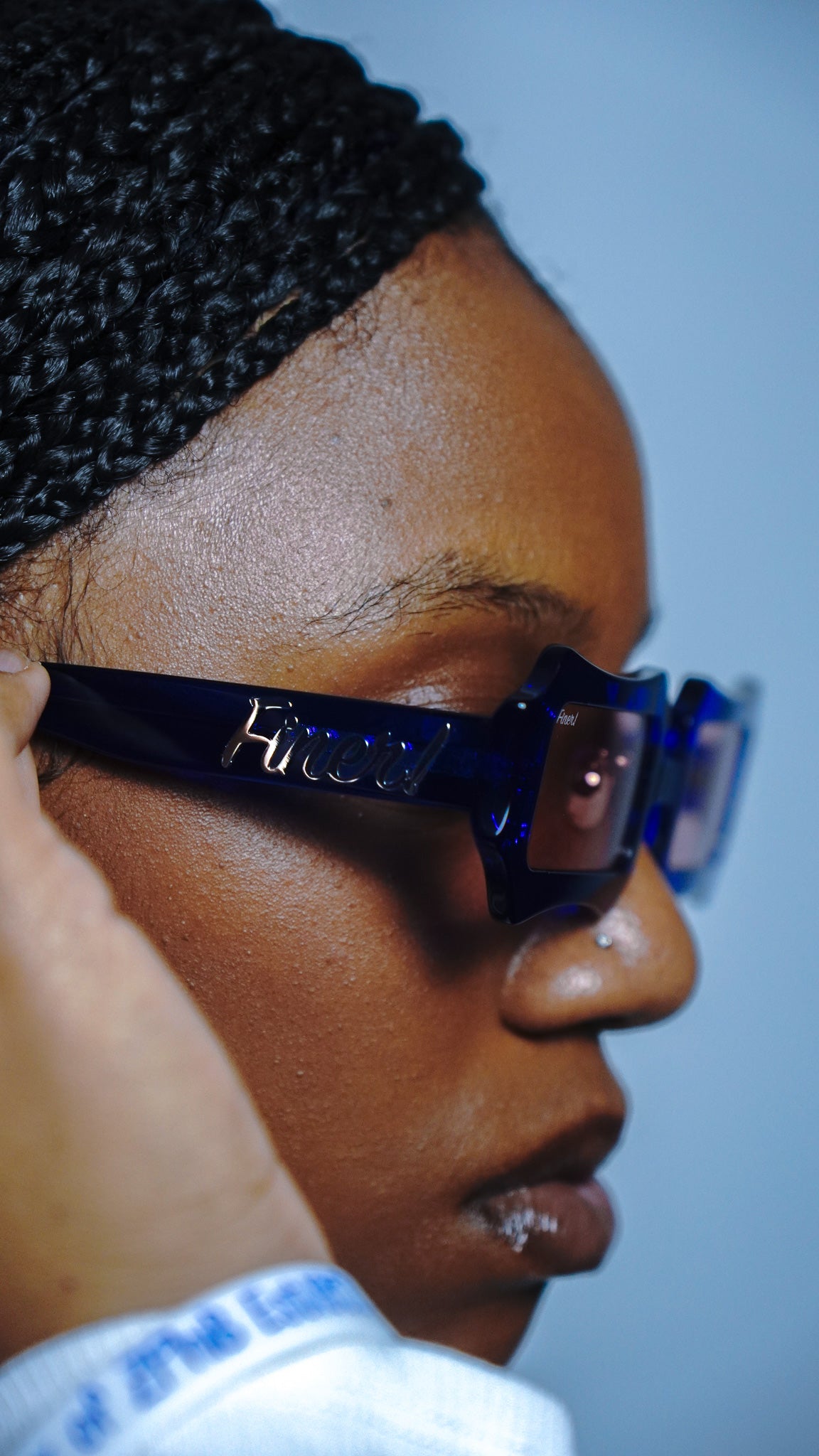 Translucent 'Finer!' Blue Frame