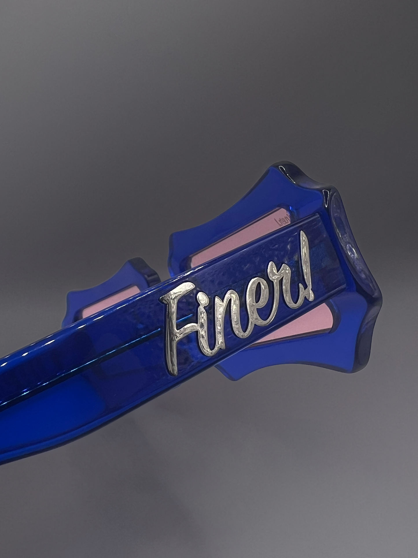 Translucent 'Finer!' Blue Frame